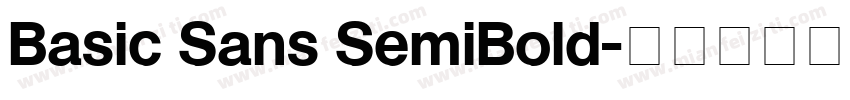 Basic Sans SemiBold字体转换